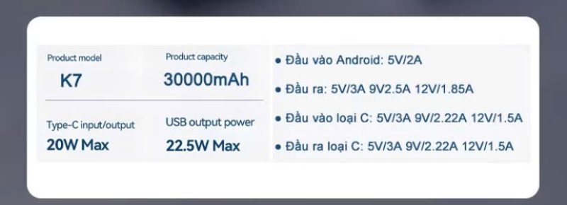 Sạc dự phòng nhỏ gọn với dung lượng lớn, phù hợp cho các chuyến đi xa.